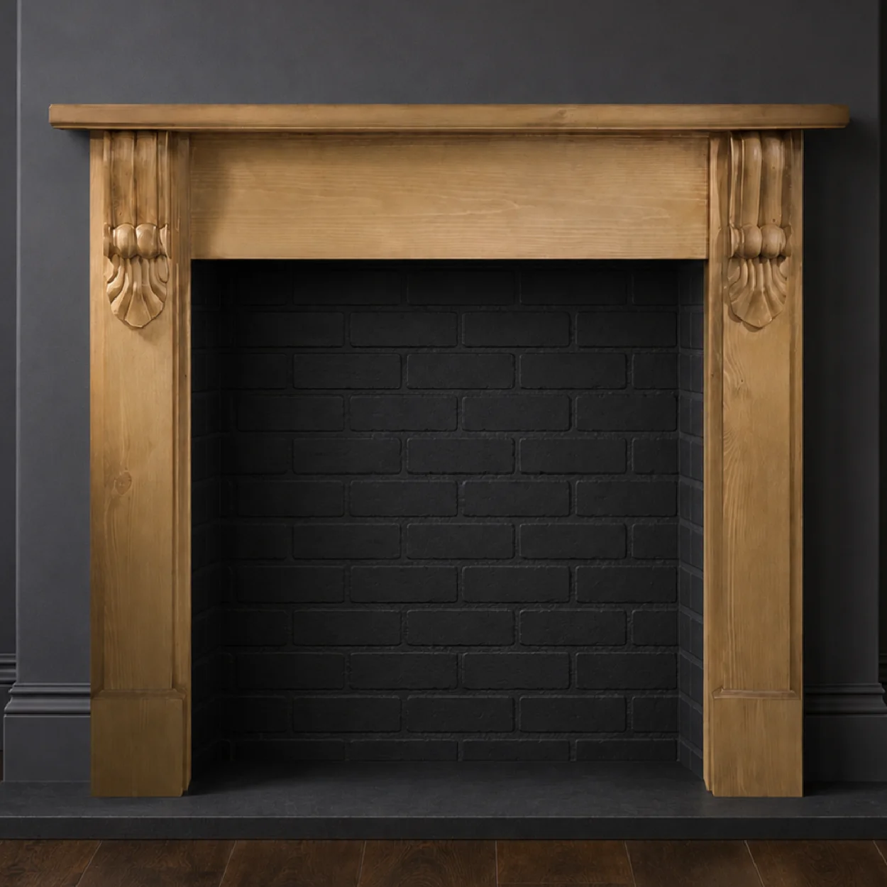 Grand Corbel Pine Wooden Surround