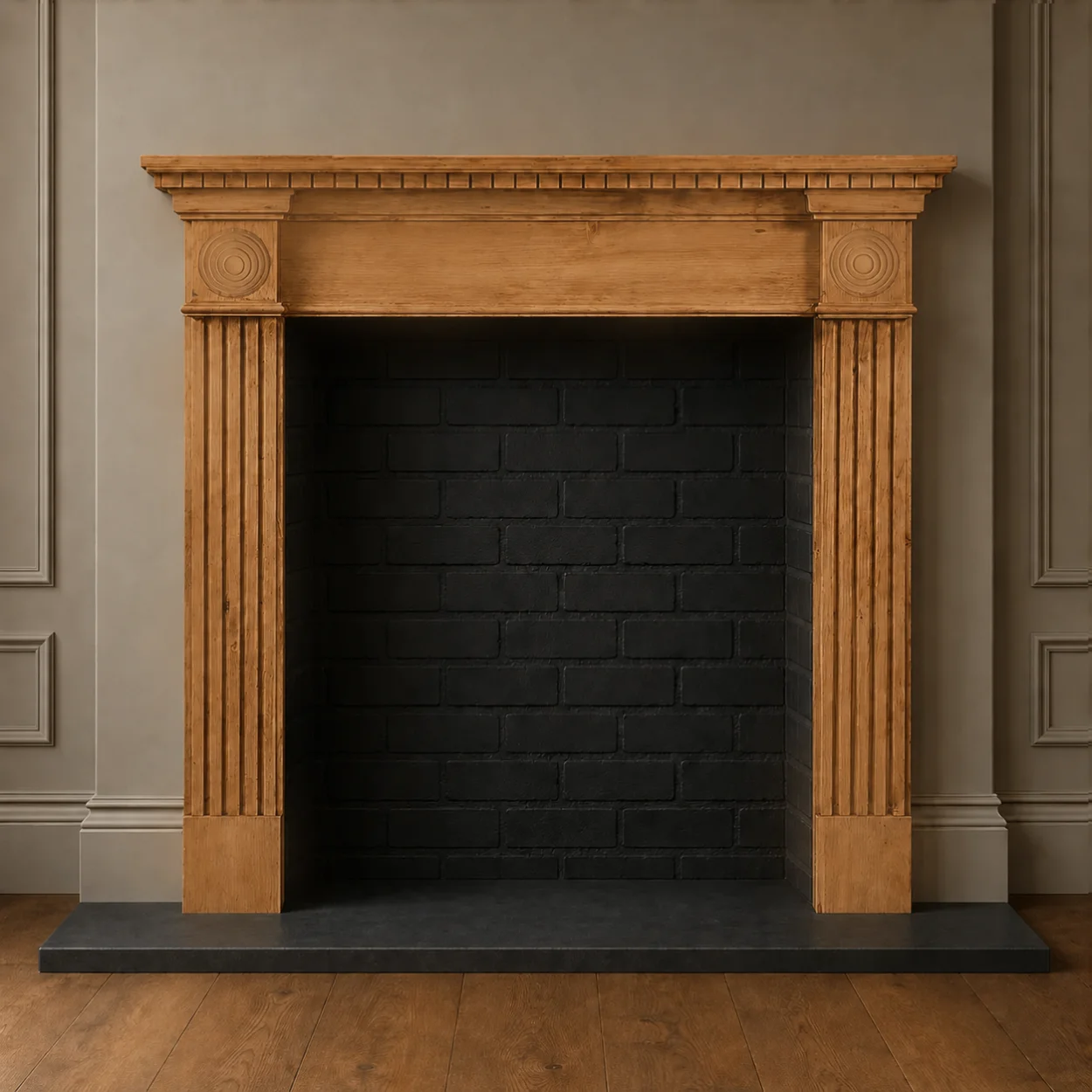 Roundel Pine Wooden Surround